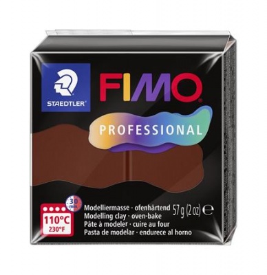 Modelovacia hmota, 57 g, vypaľovacia, FIMO "Professional", čokoládová