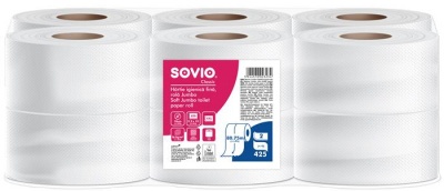Toaletný papier, 2-vrstvový, 80,75 m, priemer 18 cm, SOVIO