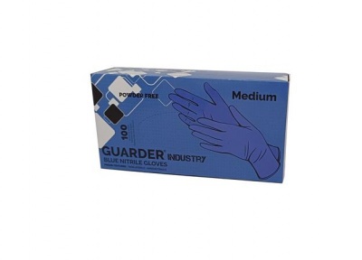 Ochranné rukavice, jednorazové,, nitrilové, veľkosť: L méret, 100 ks, nepudrované, modré