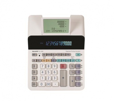 Kalkulačka, stolová, s pomocným displejom, 12 miestny disple, SHARP "EL-1901"