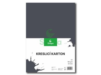 Výkres, A4, 180 g, 50 listov, STEPA, čierny