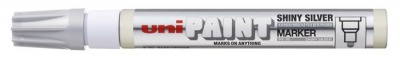 Lakový popisovač, 2,2-2,8 mm, UNI "PX-20", žiarivý strieborný