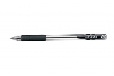 Guľôčkové pero, 0,3 mm, s vrchnákom, UNI „SG-100 Lakubo“, čierna