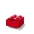 Úložný box na stôl, zásuvkový, LEGO "Brick 2x2", červený